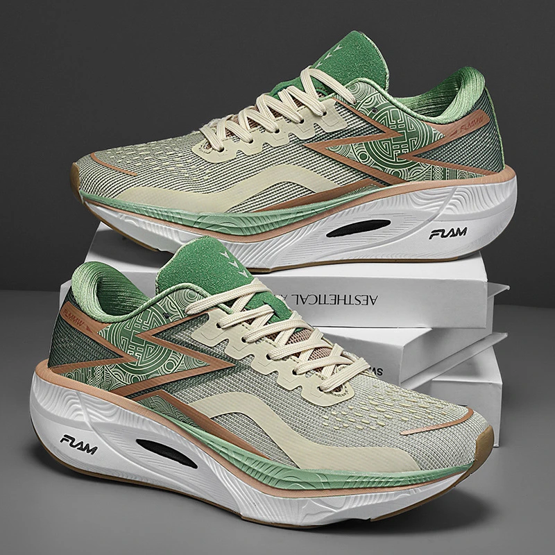 Chaussures de course professionnelles en fibre de carbone pour hommes et femmes, respirantes, légères, pour marathon, course et entraînement